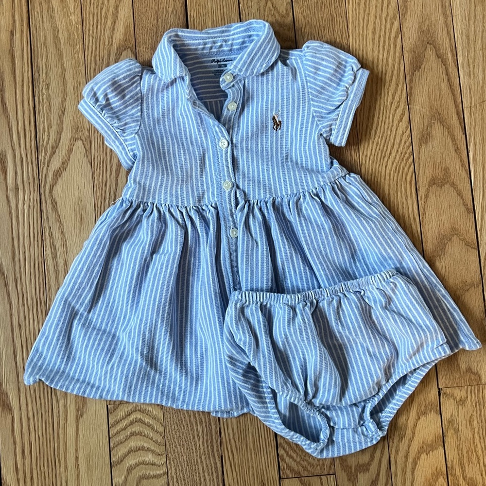 Ralph Lauren shirt dress & bloomers, 9 mos